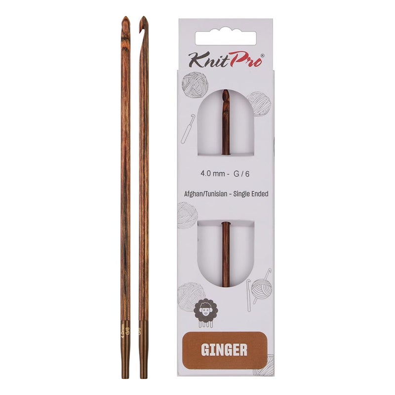 KnitPro Ginger Afghan/Tunisian Crochet Hook | US Size G (4mm) - Image 1